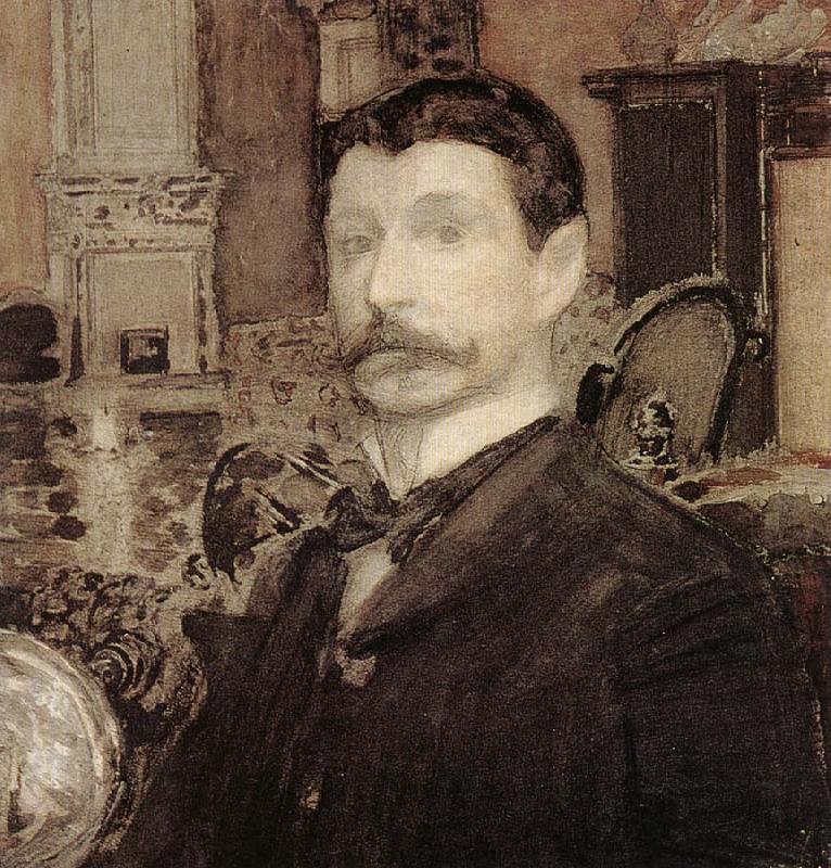 Mikhail Vrubel Self-Portrait with a shell china oil painting image
